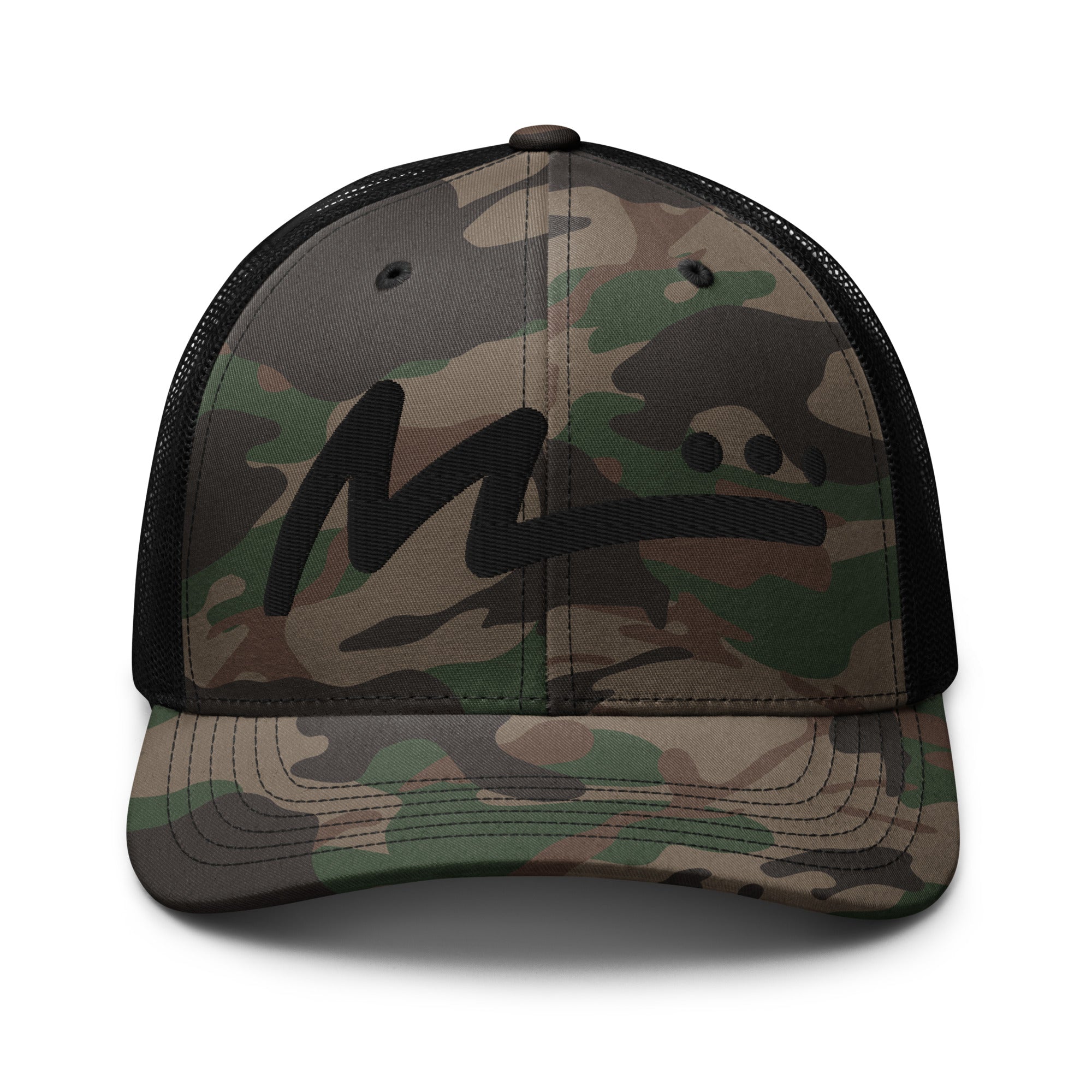 M Logo Trucker Hat - Camo/Black