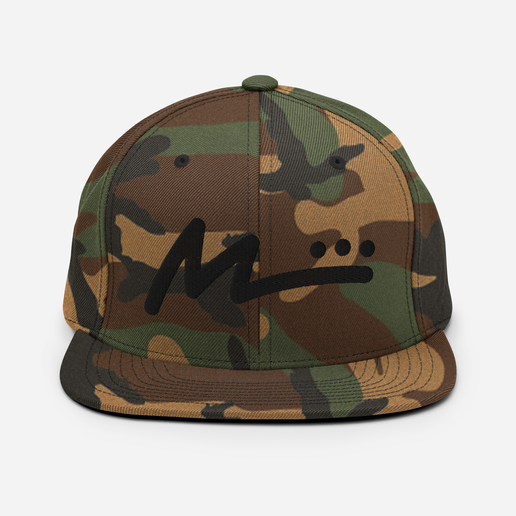 M Logo Flat Bill Hat - Camo