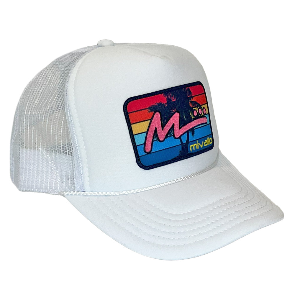 Foam Trucker Patch Hat - White