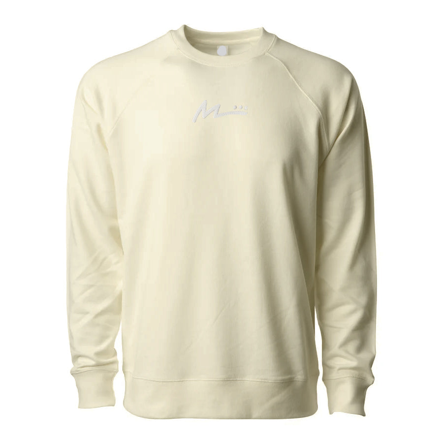 M Logo Premium Embroidered Lightweight Sweatshirt - Bone