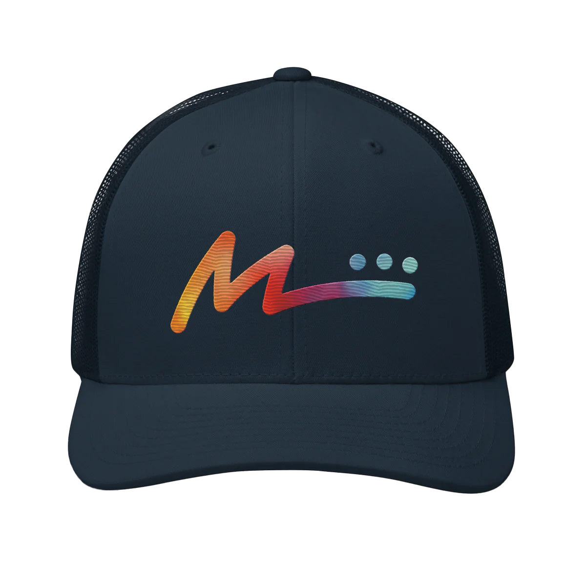 M Logo Trucker Hat - Navy Surf