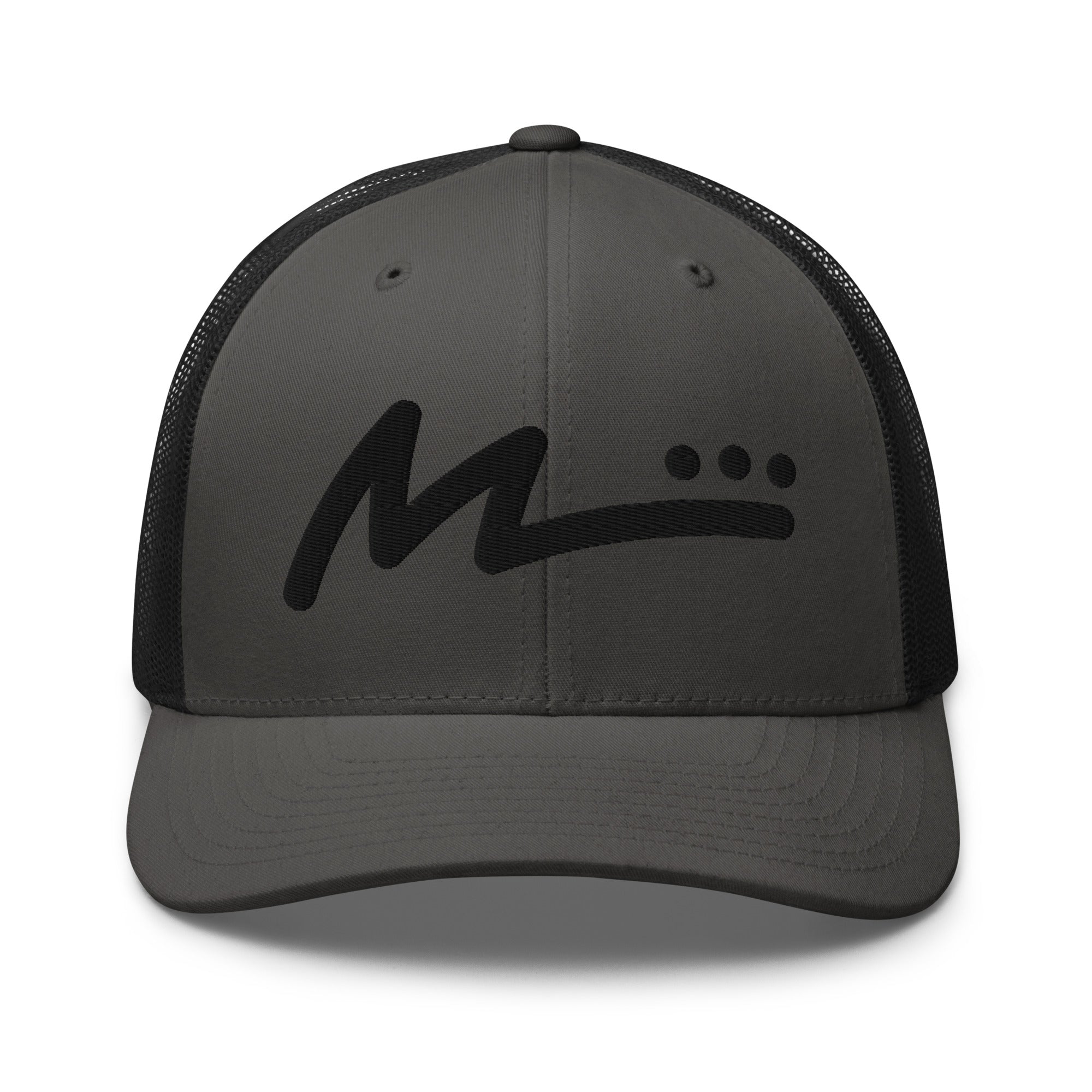 M Logo Trucker Hat - Charcoal/Black