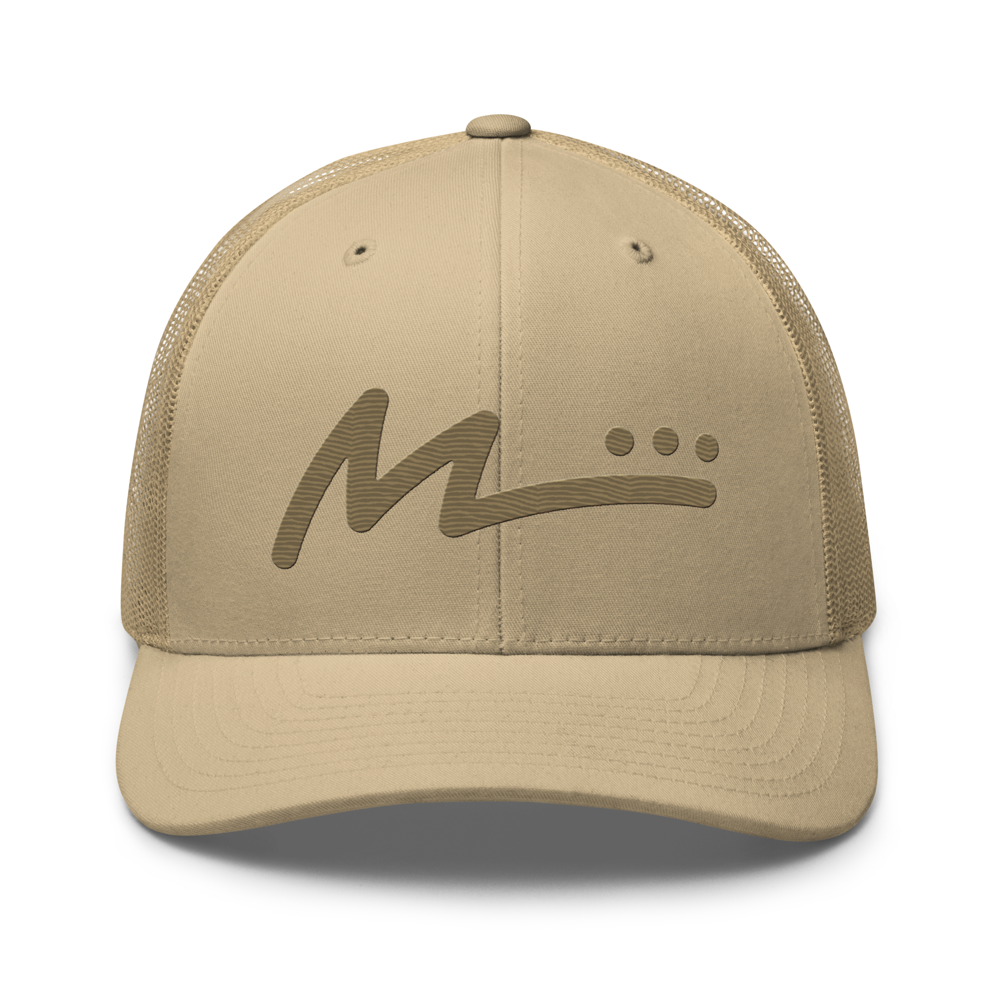 M Logo Trucker Hat - Tan/Natural