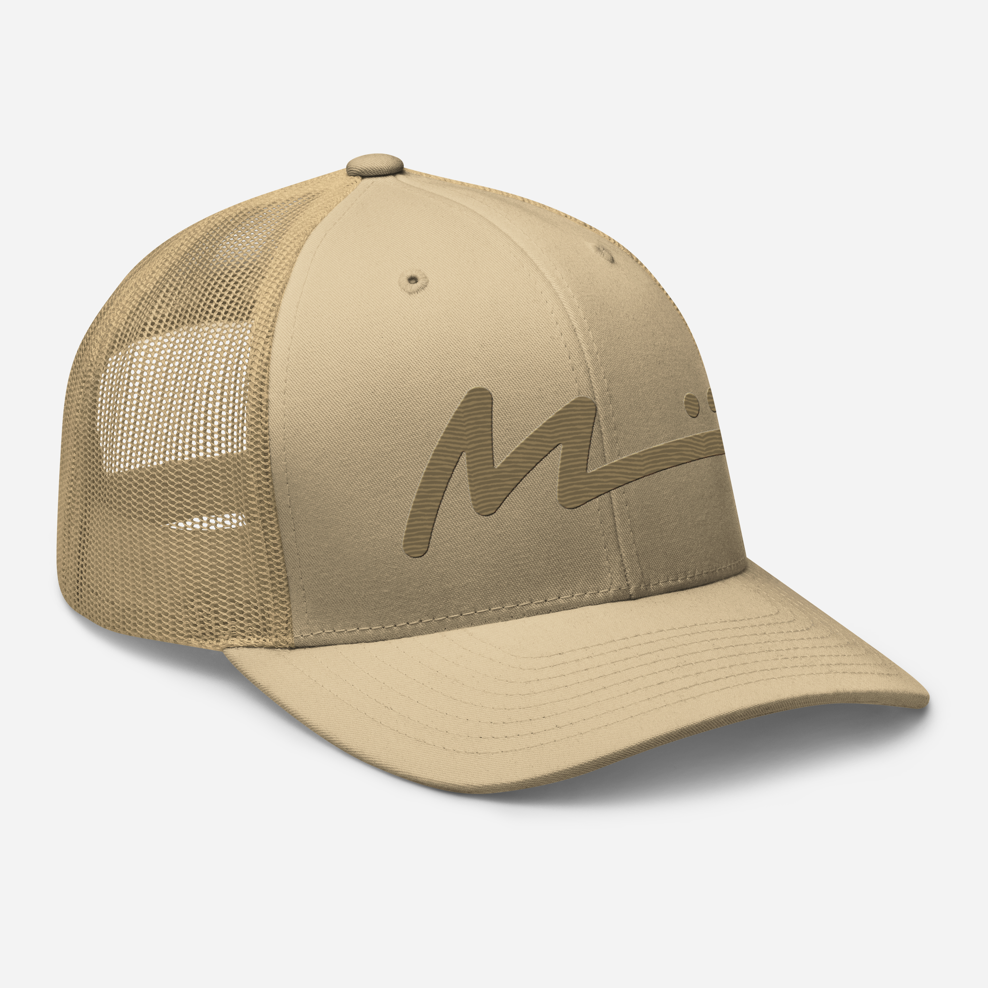 M Logo Trucker Hat - Tan/Natural