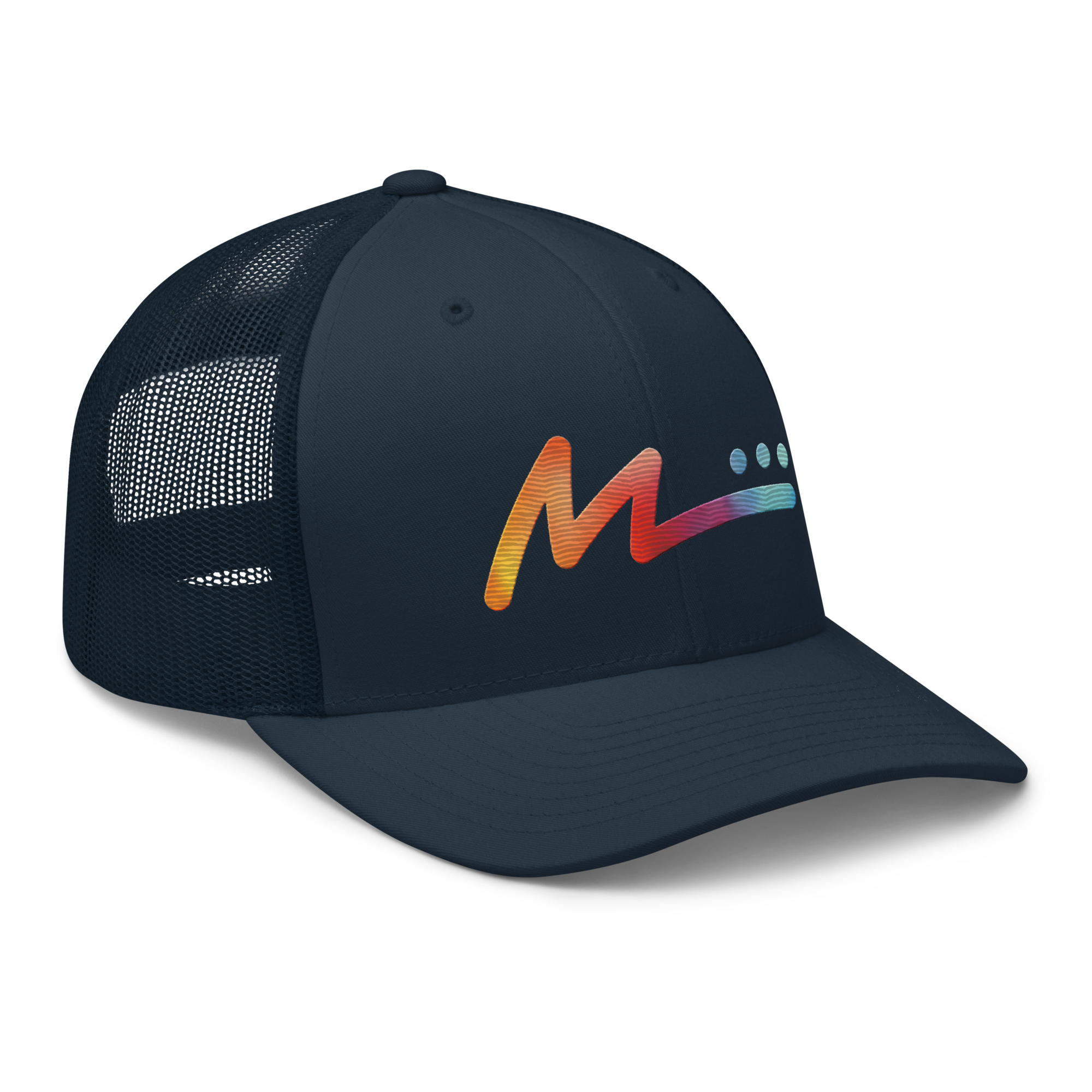 M Logo Trucker Hat - Navy Surf