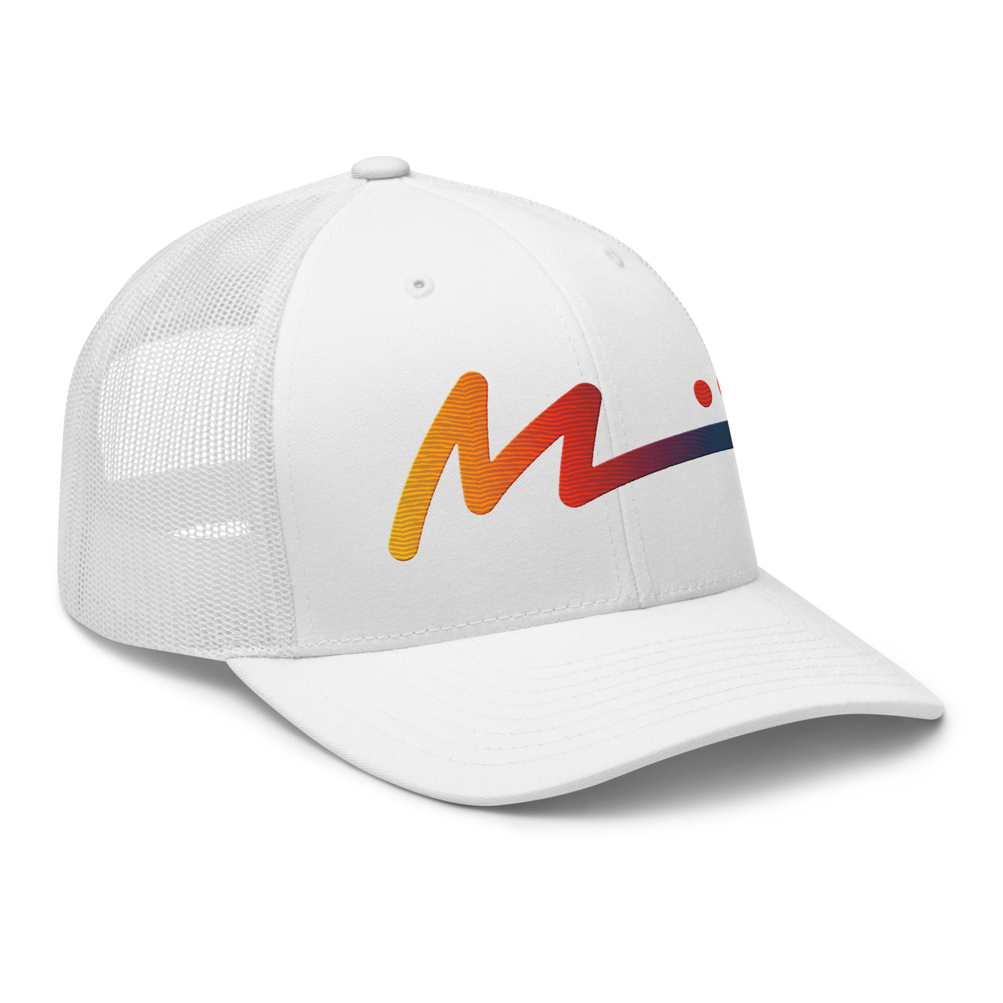 M Logo Trucker Hat - White/Vintage