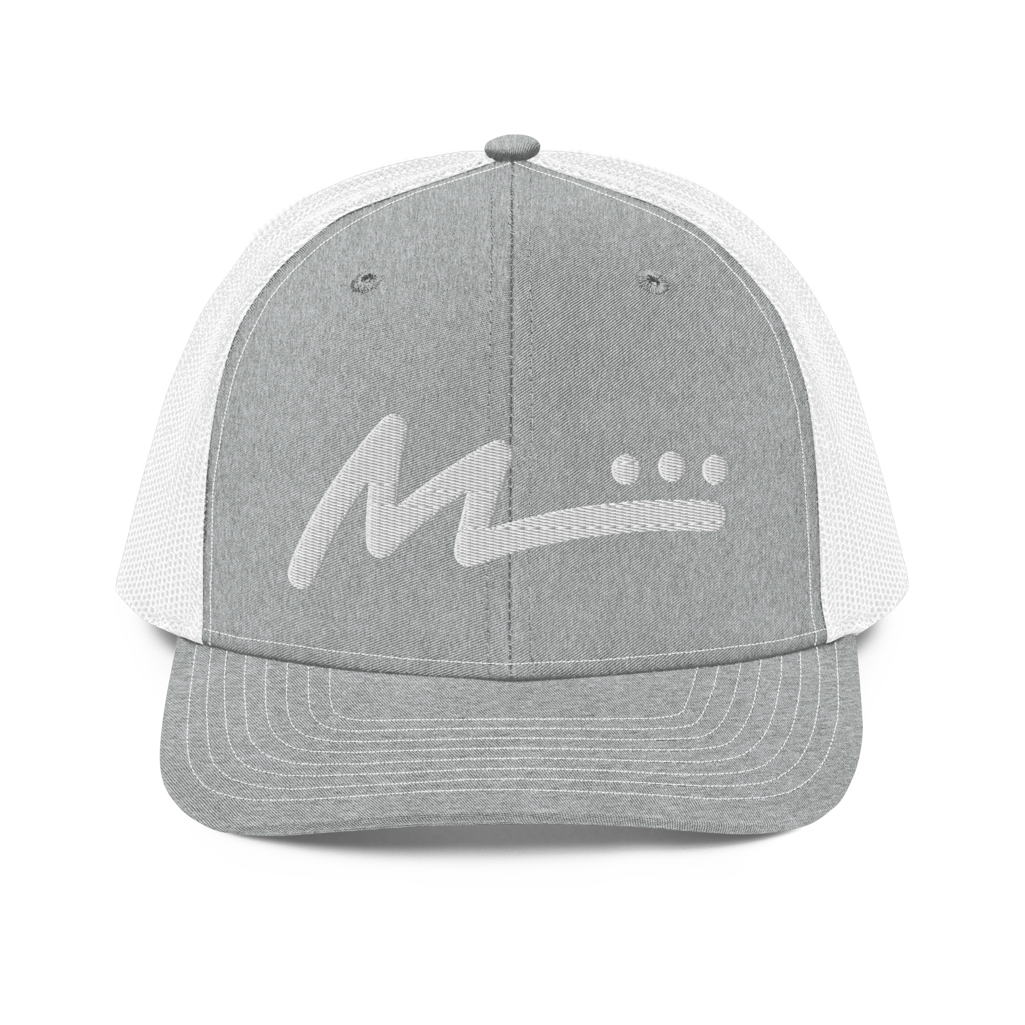 M Logo Trucker Hat - Gray/White