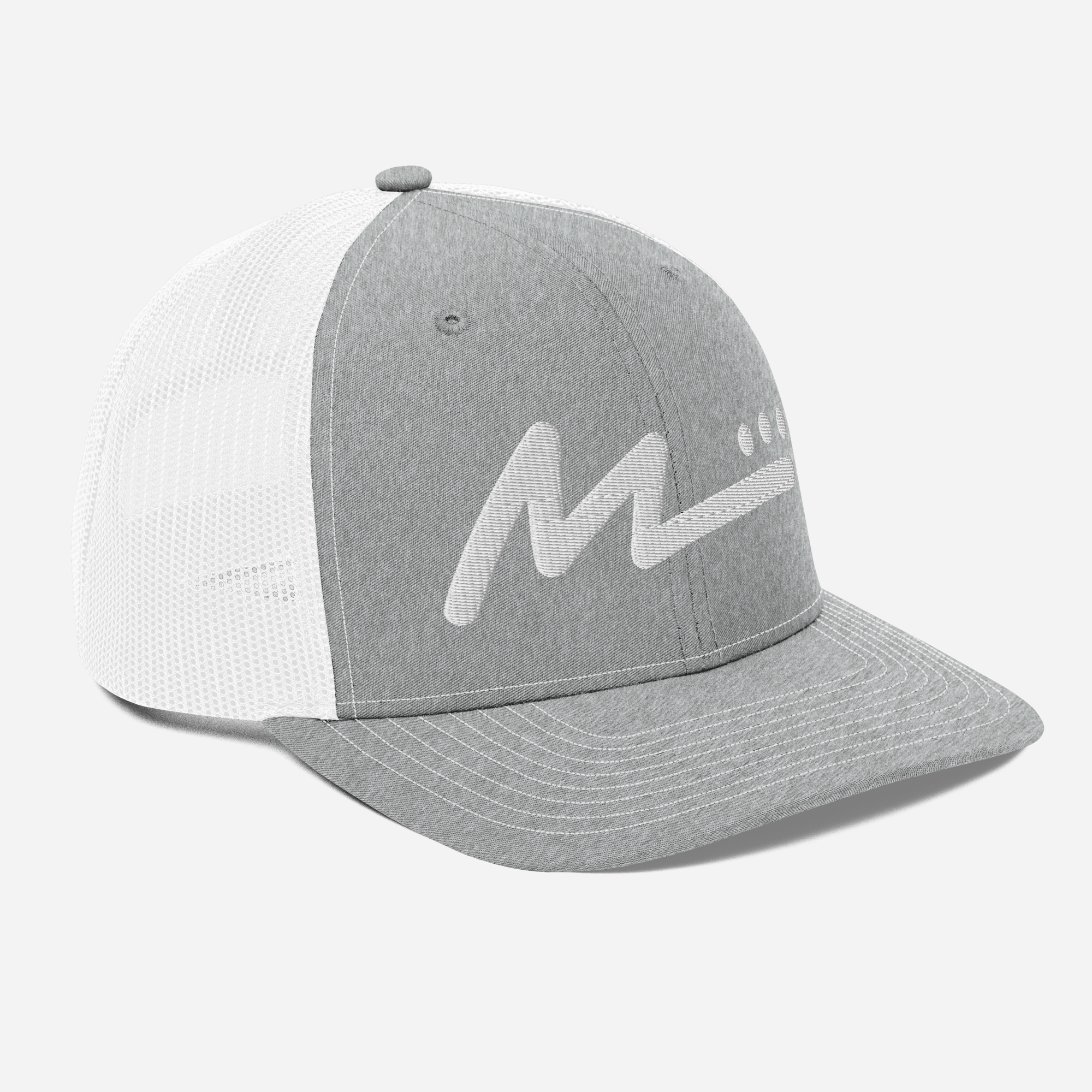 M Logo Trucker Hat - Gray/White